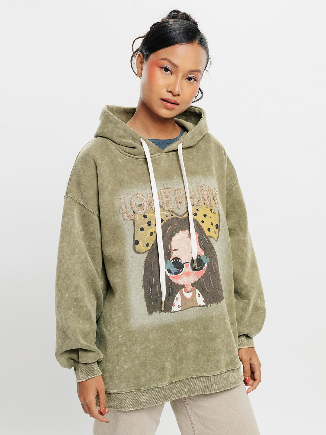 FREAKINS Graphic Printed Hooded Pure Cotton Ribbed Oversized Pullover Sweatshirt, Green
FREAKINS Graphic Printed Hooded Pure Cotton Ribbed Oversized Pullover Sweatshirt, Green