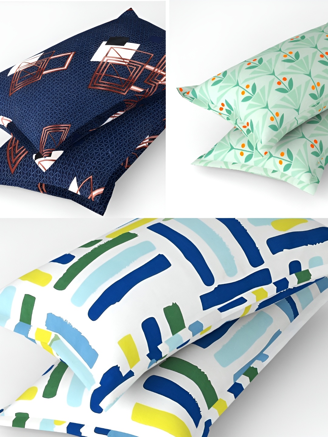 bsb home Navy Blue & Green 6 Pieces Abstract Printed Pure Cotton Rectangle Pillow Covers
bsb home Navy Blue & Green 6 Pieces Abstract Printed Pure Cotton Rectangle Pillow Covers
