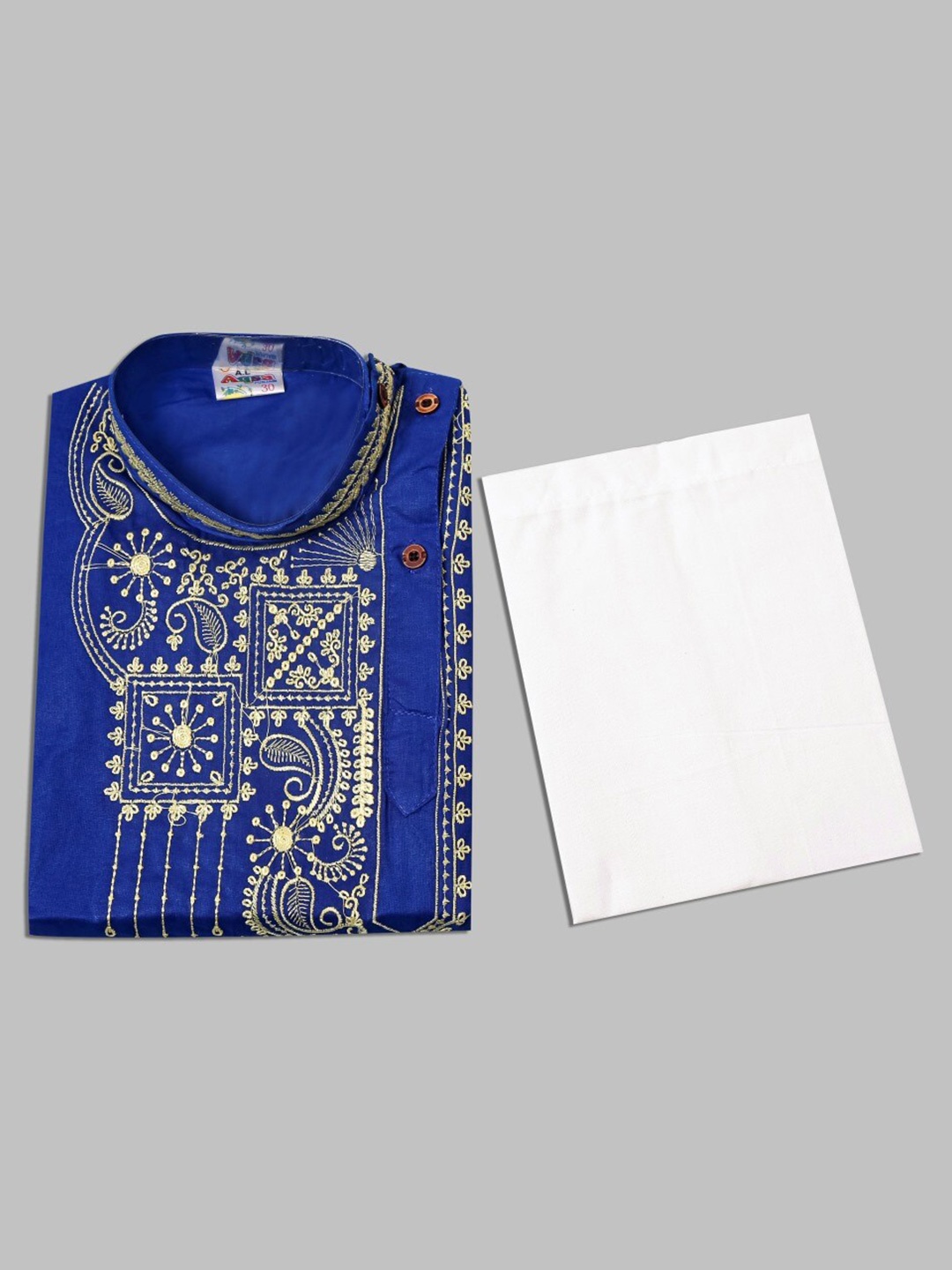 BAESD Boys Ethnic Motifs Yoke Deign Pure Cotton Straight Kurta with Pyjamas, Blue
BAESD Boys Ethnic Motifs Yoke Deign Pure Cotton Straight Kurta with Pyjamas, Blue