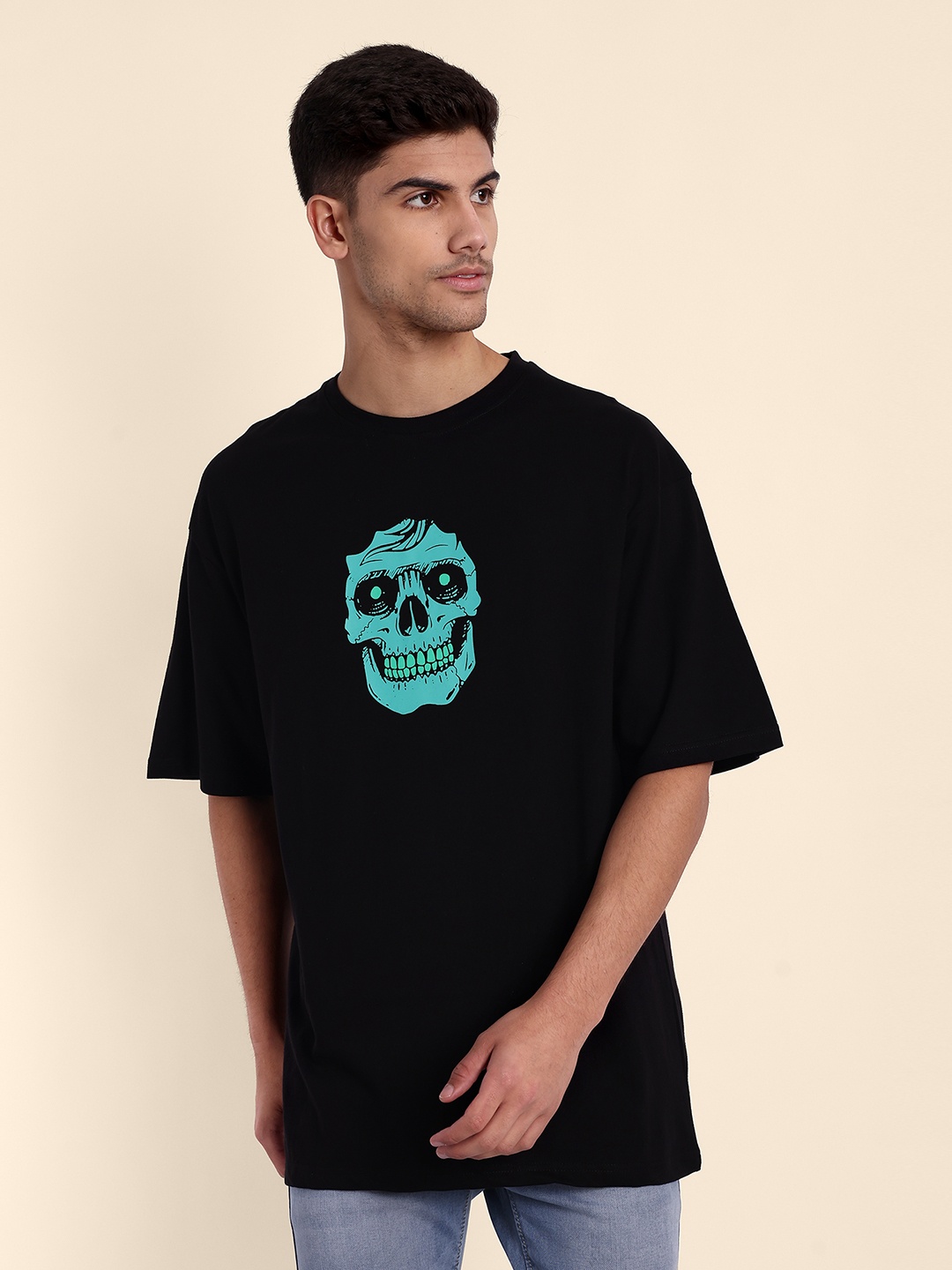 TOMHIDDLE Graphic Printed Drop-Shoulder Sleeves Pure Cotton Oversized T-shirt, Black
TOMHIDDLE Graphic Printed Drop-Shoulder Sleeves Pure Cotton Oversized T-shirt, Black