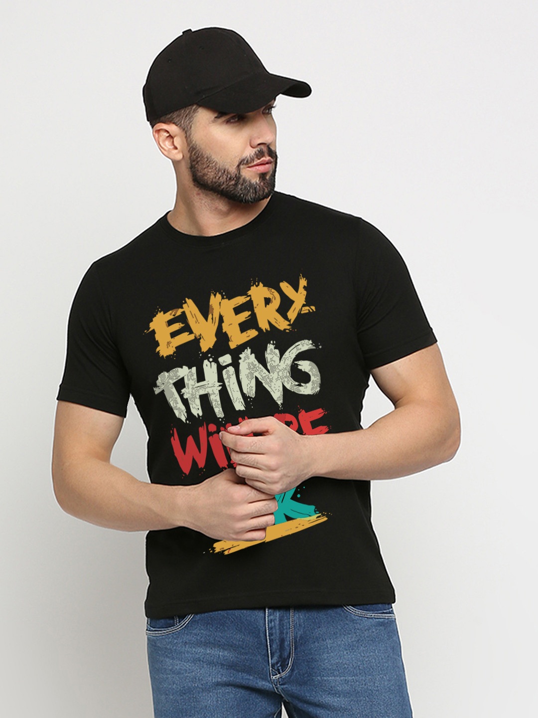 MOD ECRU Unisex Everything Will Be Okay Printed Round Neck Cotton T-shirt, Black
MOD ECRU Unisex Everything Will Be Okay Printed Round Neck Cotton T-shirt, Black