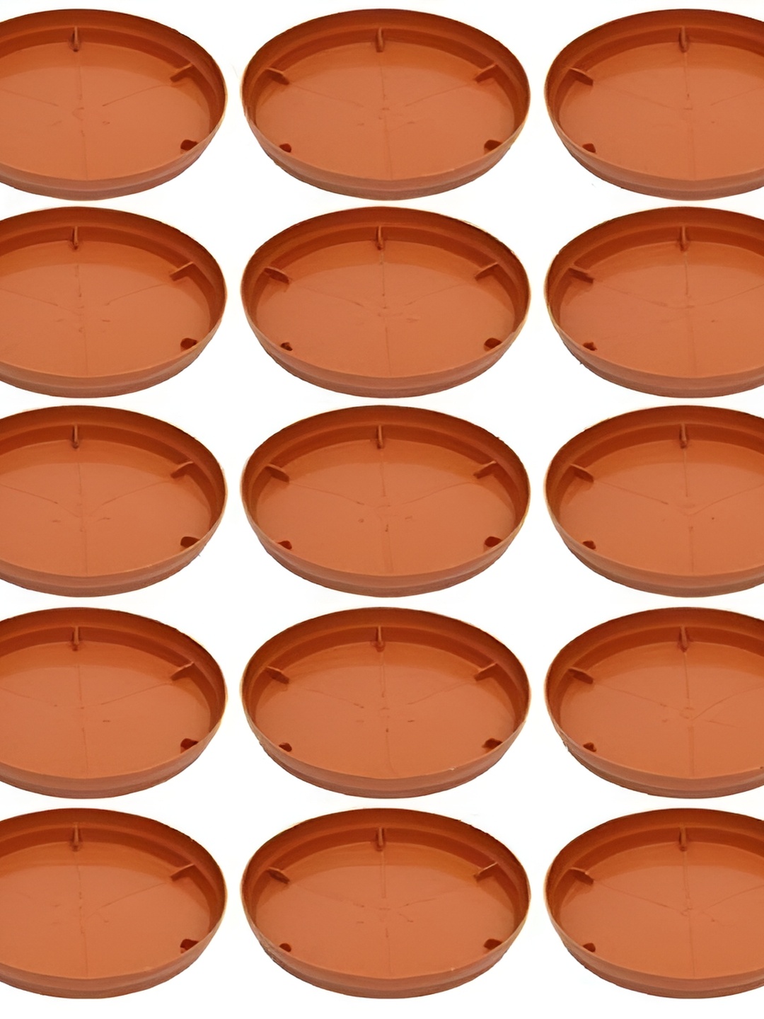 AGAMI 15 Pieces Brown Pot Plant Saucer Base