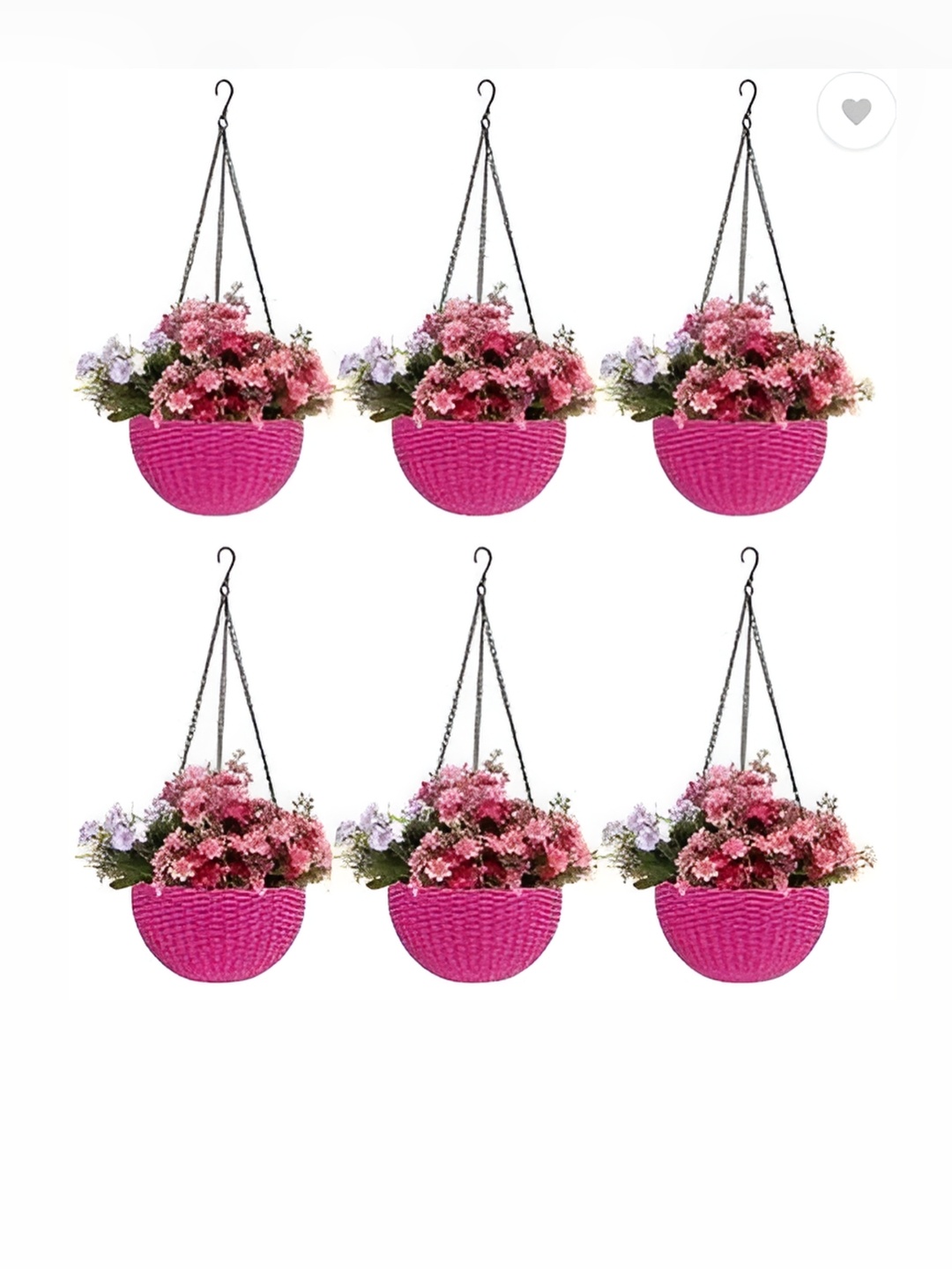 AGAMI Pink 6 Pieces Textured Planters