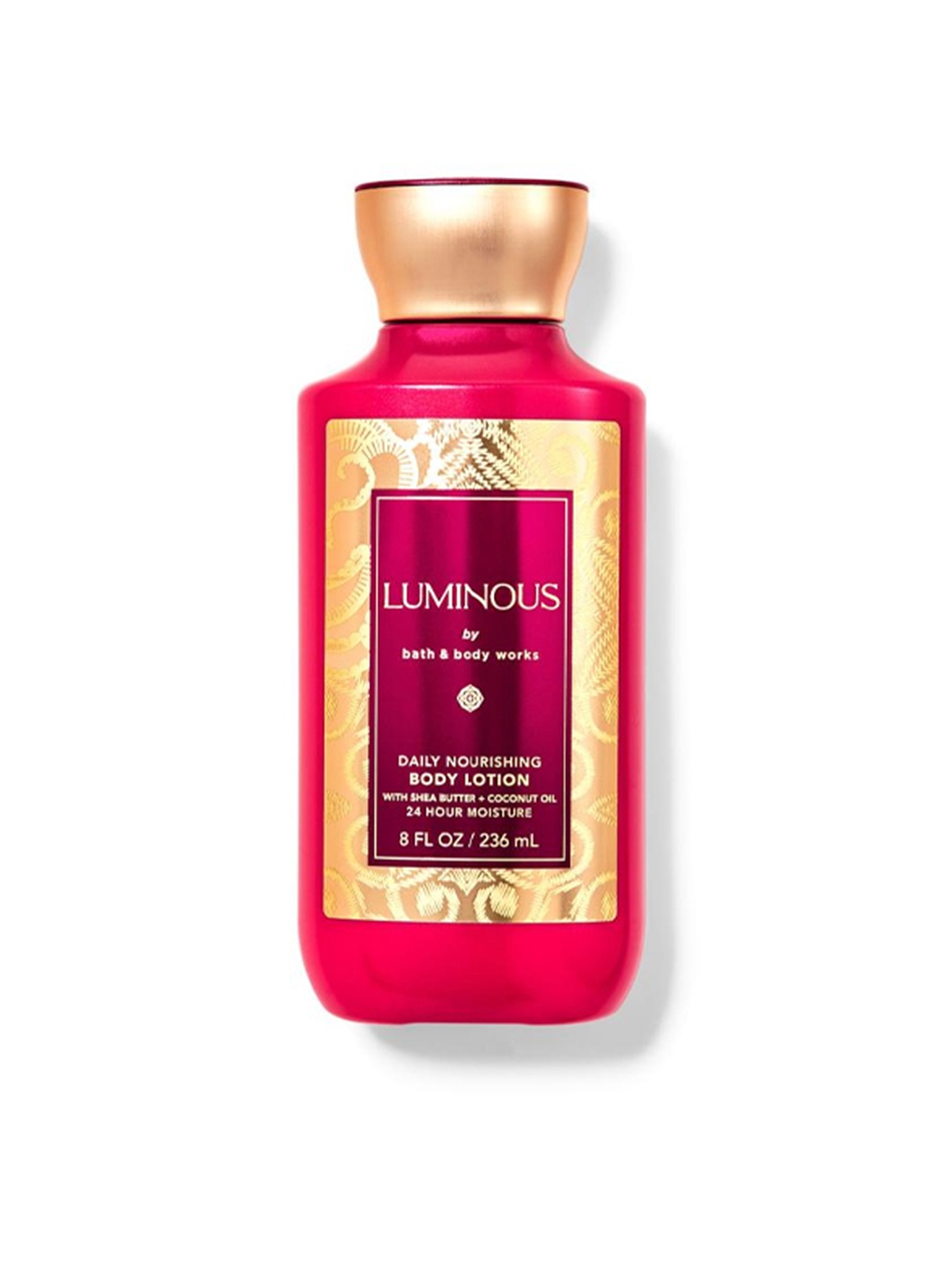 Bath & Body Works Luminous Daily Nourishing Body Lotion with Shea Butter - 236 ml, Red
Bath & Body Works Luminous Daily Nourishing Body Lotion with Shea Butter - 236 ml, Red