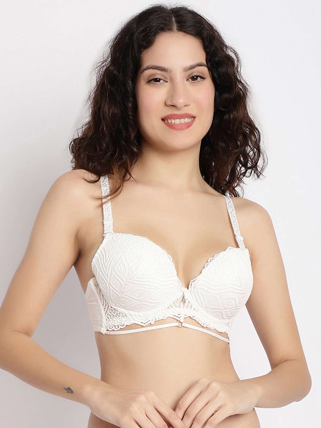 MAKCLAN Floral Self Design Medium Coverage Anti Odour All Day Comfort Push-Up Bra, White
MAKCLAN Floral Self Design Medium Coverage Anti Odour All Day Comfort Push-Up Bra, White