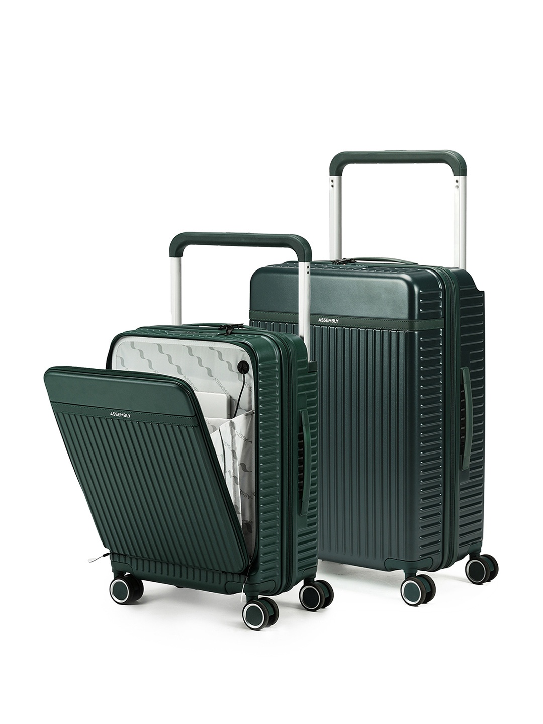 Assembly Premium Set of 2 Cabin and Check-In Trolley Bag (20 & 24 Inches), Green
Assembly Premium Set of 2 Cabin and Check-In Trolley Bag (20 & 24 Inches), Green