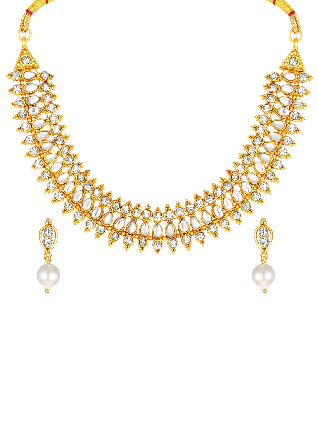 Shining Diva Gold Plated Artificial Stones-Studded & Beads Beaded Necklace & Earrings
Shining Diva Gold Plated Artificial Stones-Studded & Beads Beaded Necklace & Earrings
