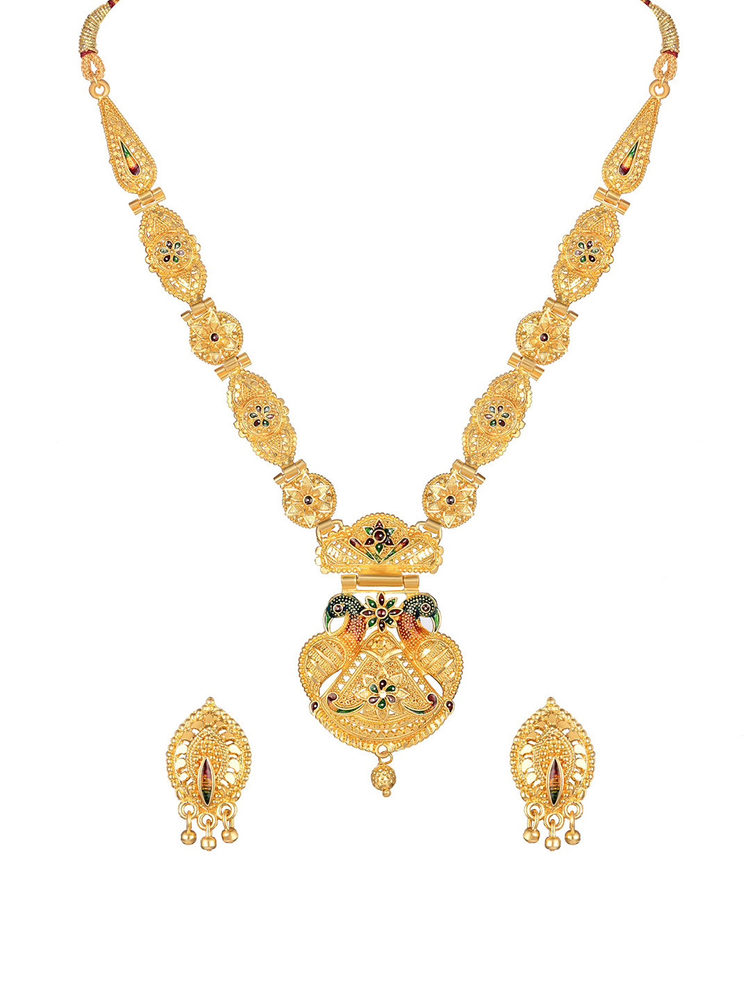 Shining Diva Gold Plated Necklace & Earrings 
Shining Diva Gold Plated Necklace & Earrings