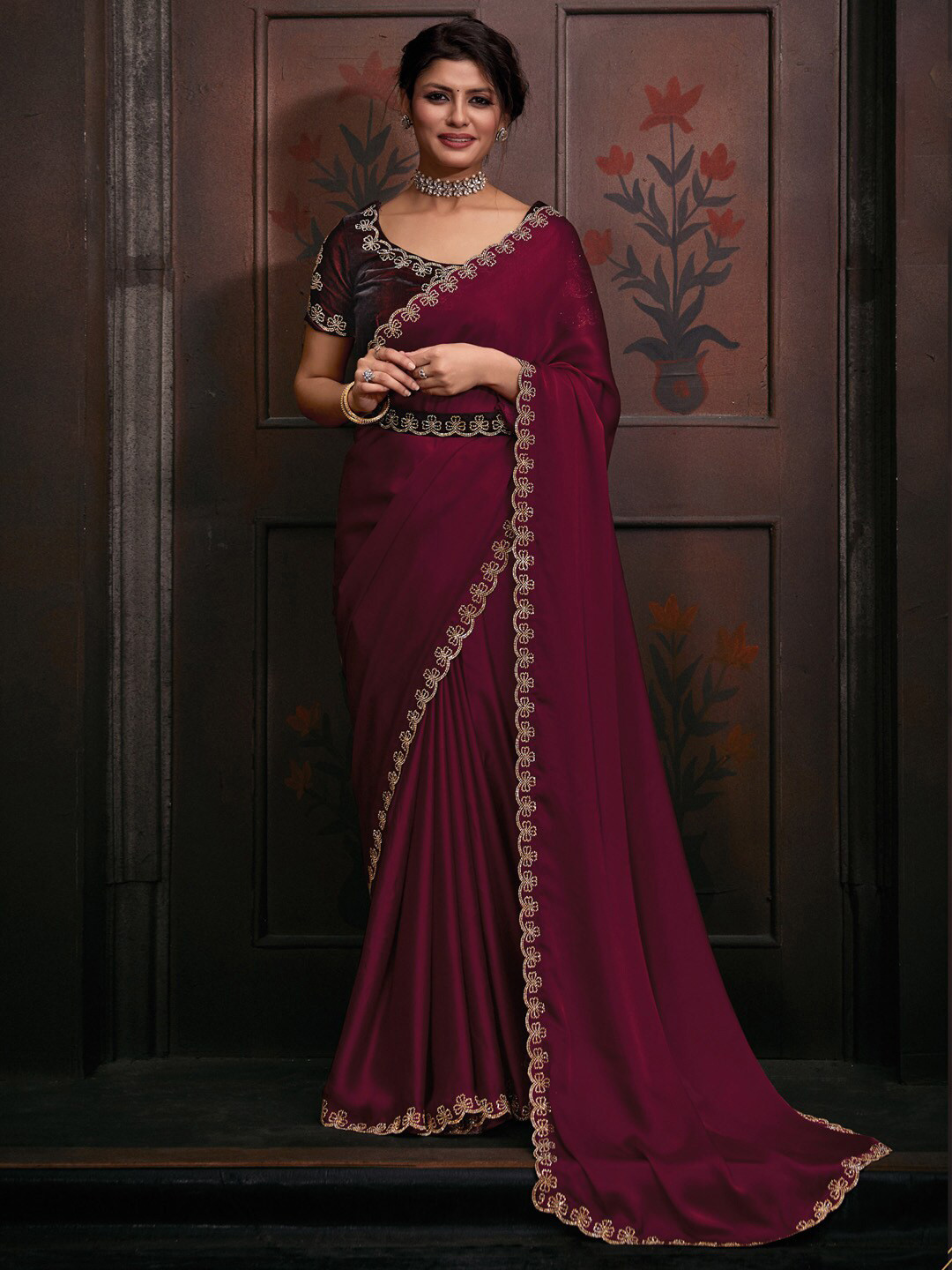 Saree mall Satin Saree, Pink
Saree mall Satin Saree, Pink