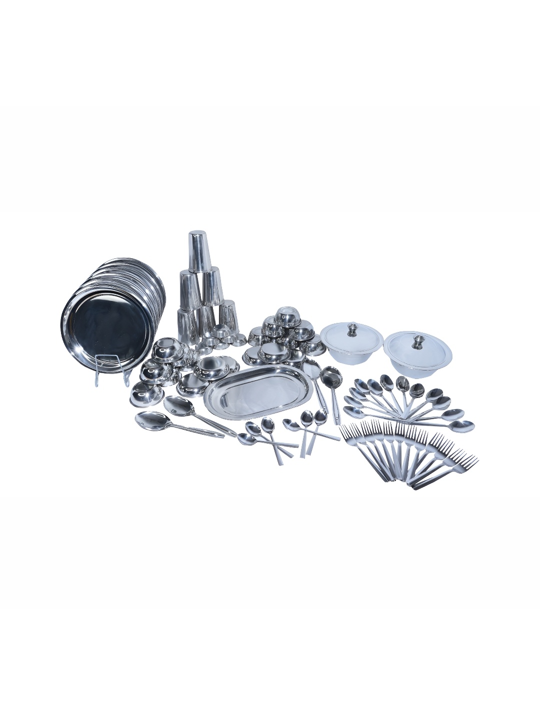 KASSA 75 Pieces Stainless Steel Dishwasher Safe Dinner Set