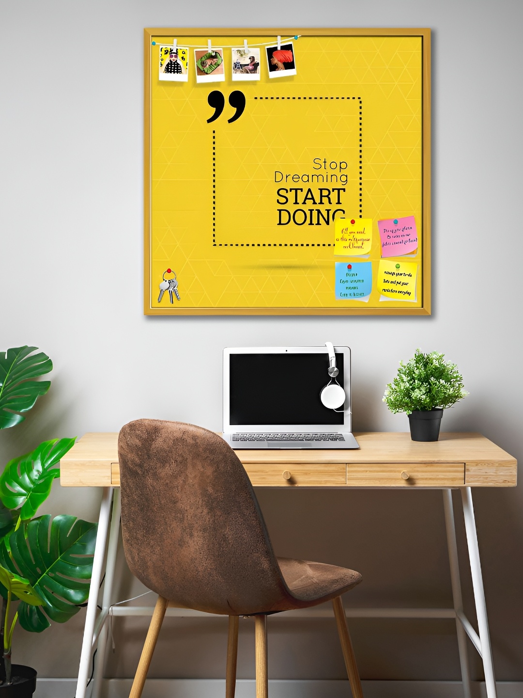 ArtzFolio Yellow Stop Dreaming Start Printed Bulletin Board With Pushpins & Sticky Notes
ArtzFolio Yellow Stop Dreaming Start Printed Bulletin Board With Pushpins & Sticky Notes