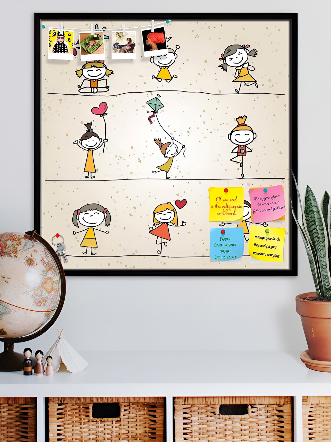 ArtzFolio Black & Beige Happy Kids Cartoon Printed Wooden Bulletin Board With Sticky Notes
ArtzFolio Black & Beige Happy Kids Cartoon Printed Wooden Bulletin Board With Sticky Notes