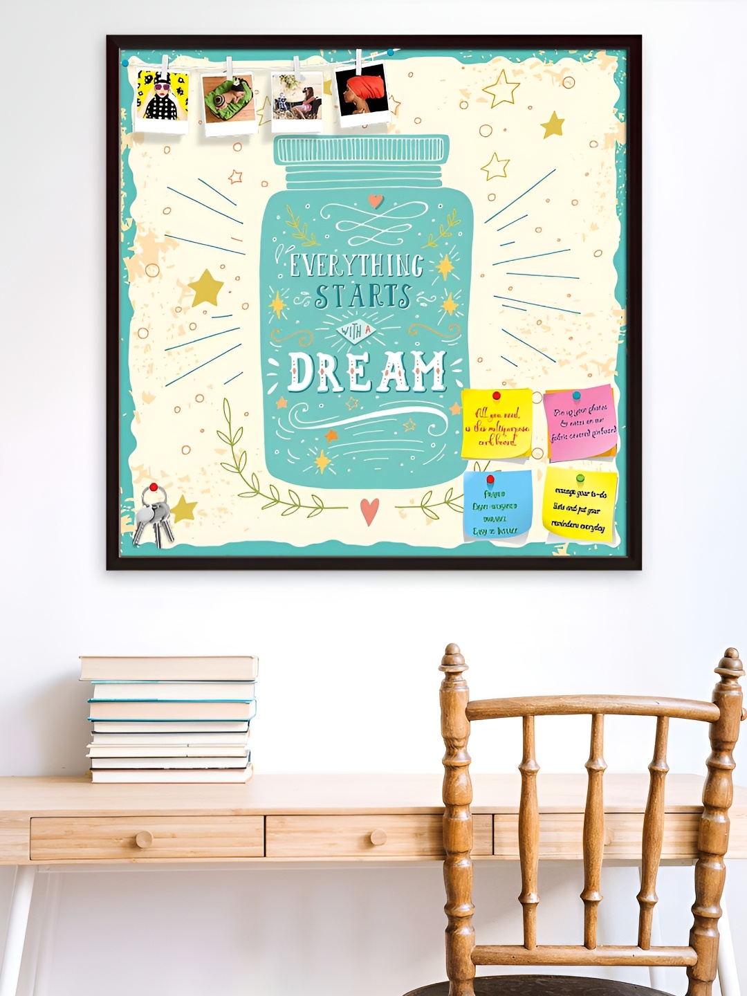 ArtzFolio Black Everything Starts With A Dream Printed Wooden Bulletin Board With Sticky, Brown
ArtzFolio Black Everything Starts With A Dream Printed Wooden Bulletin Board With Sticky, Brown