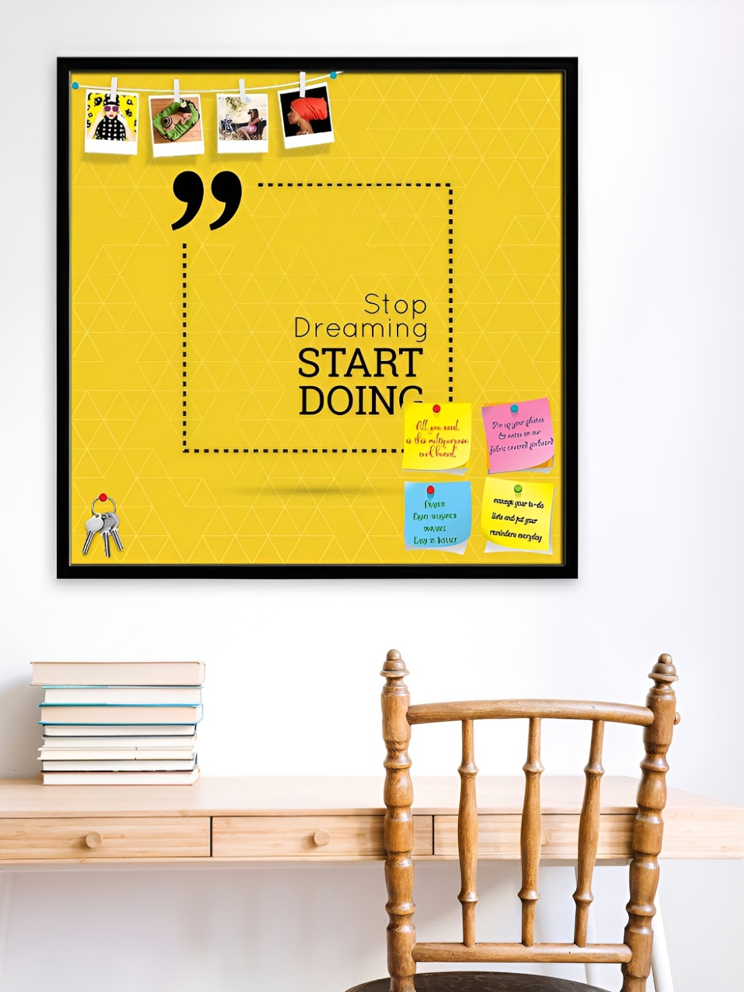 ArtzFolio Black & Yellow Wooden Bulletin Board with Sticky Notes Push Pins & Wall Nails
ArtzFolio Black & Yellow Wooden Bulletin Board with Sticky Notes Push Pins & Wall Nails