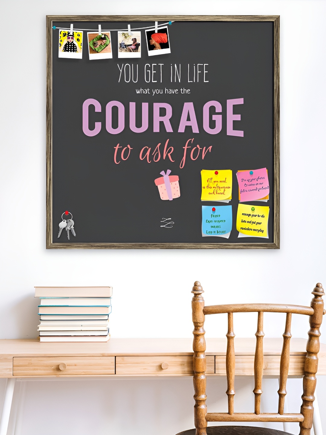 ArtzFolio Black Typography Printed Wood Bulletin Board With Sticky Notes, Copper
ArtzFolio Black Typography Printed Wood Bulletin Board With Sticky Notes, Copper