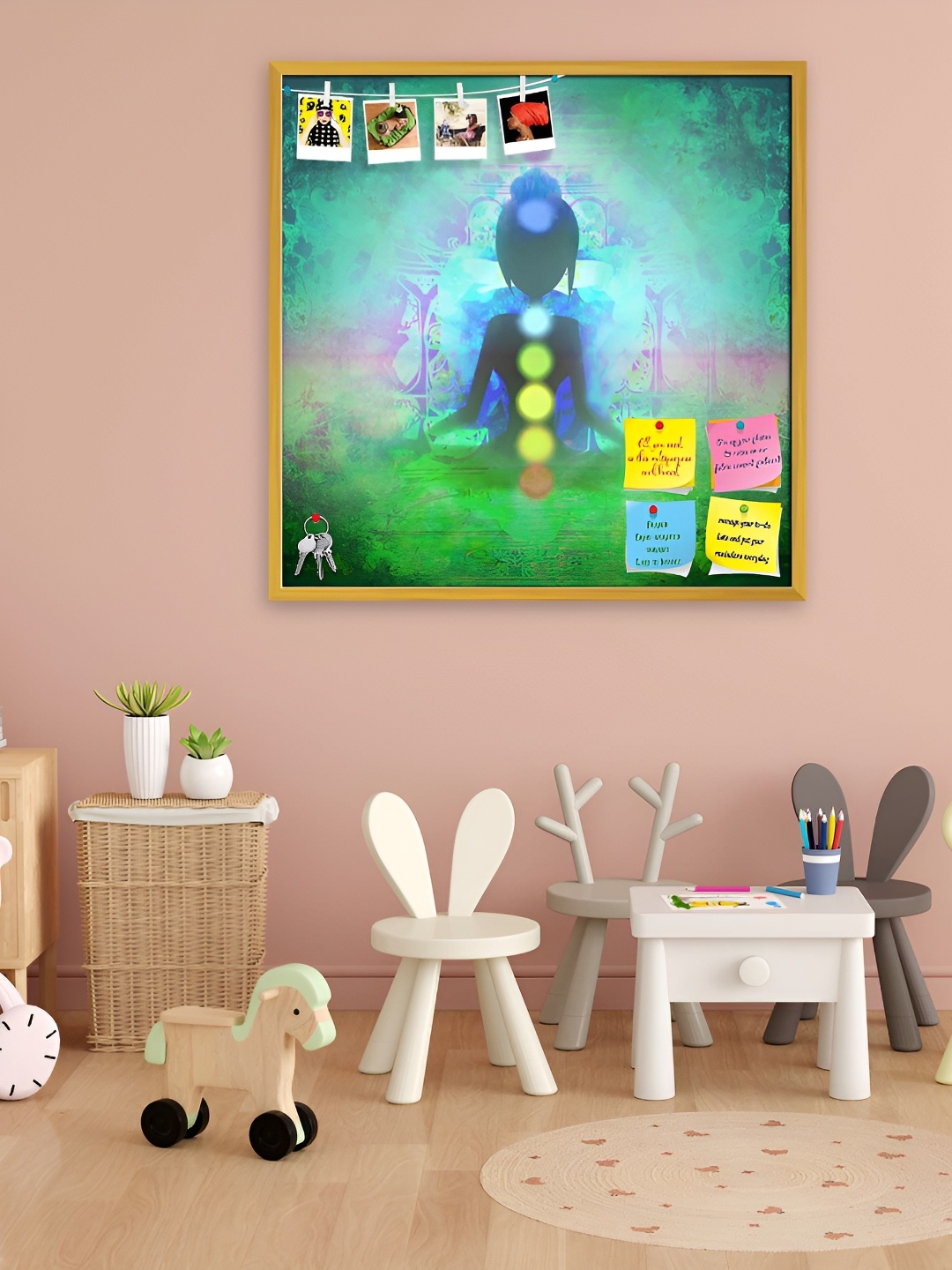 ArtzFolio Brown Yoga Lotus Pose Printed Wooden Bulletin Board With Sticky Note, Gold
ArtzFolio Brown Yoga Lotus Pose Printed Wooden Bulletin Board With Sticky Note, Gold
