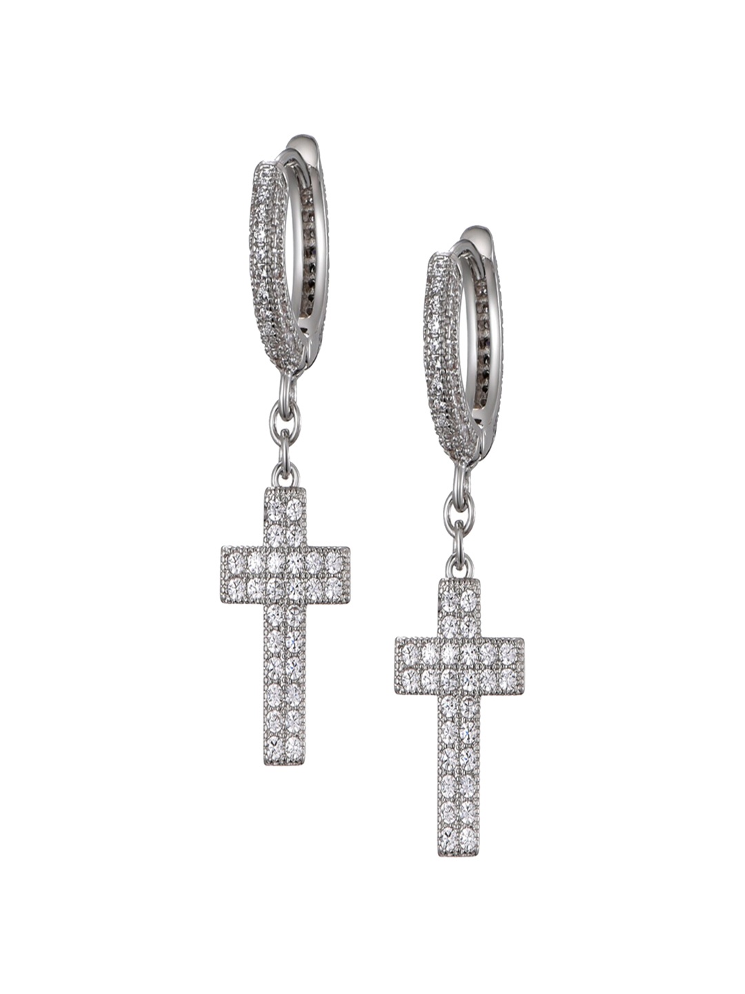 Drip Project Unisex Rhodium-Plated Cubic Zirconia Contemporary Drop Earrings, Silver
Drip Project Unisex Rhodium-Plated Cubic Zirconia Contemporary Drop Earrings, Silver