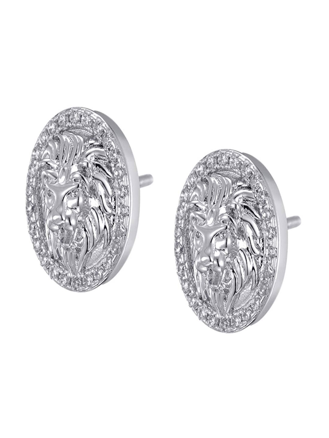 Drip Project Rhodium-Plated Cubic Zirconia-Studded Contemporary Studs Earrings, White
Drip Project Rhodium-Plated Cubic Zirconia-Studded Contemporary Studs Earrings, White
