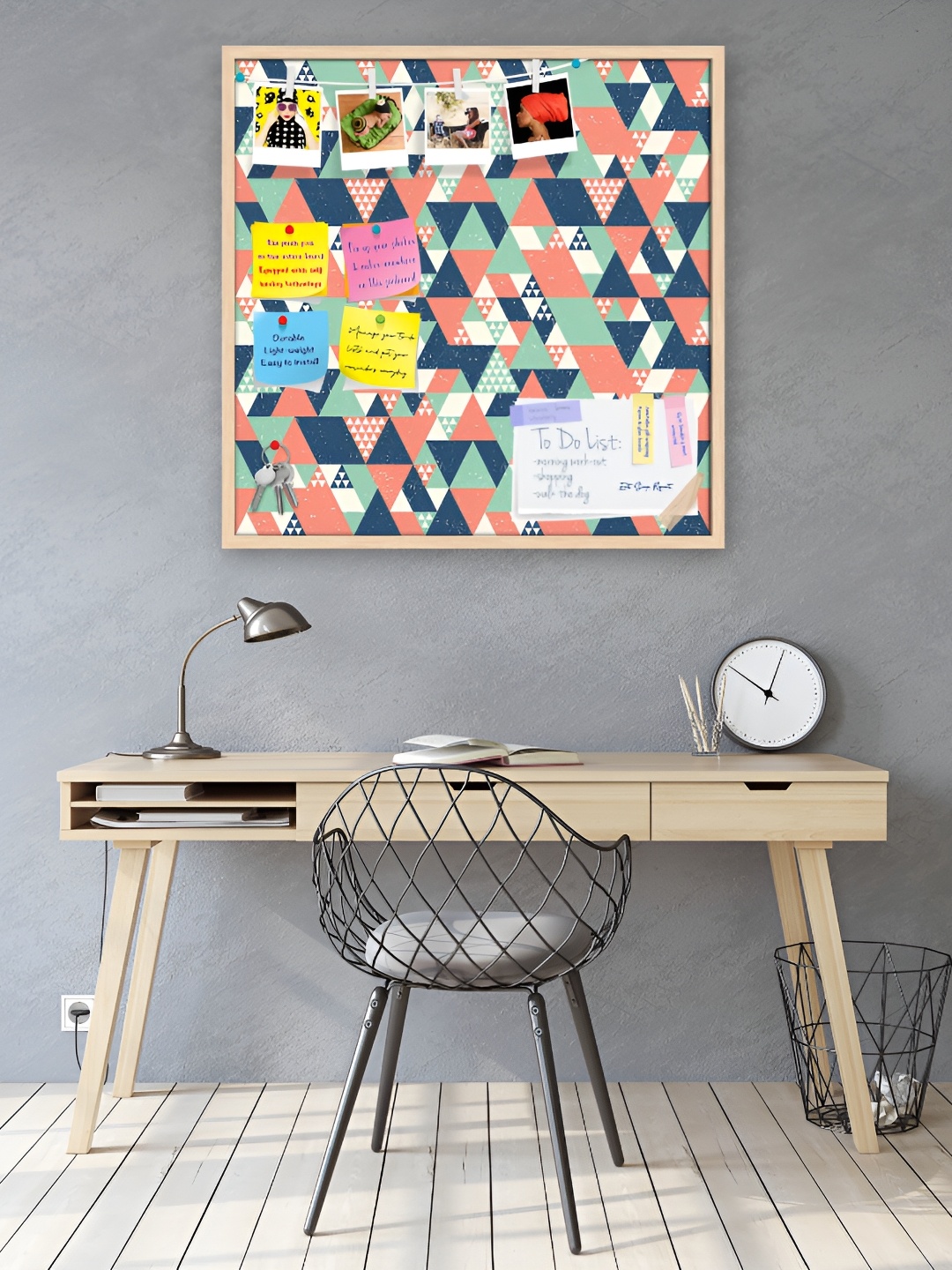 ArtzFolio Triangle Printed Wooden Bulletin Board With Sticky Notes, Camel brown
ArtzFolio Triangle Printed Wooden Bulletin Board With Sticky Notes, Camel brown
