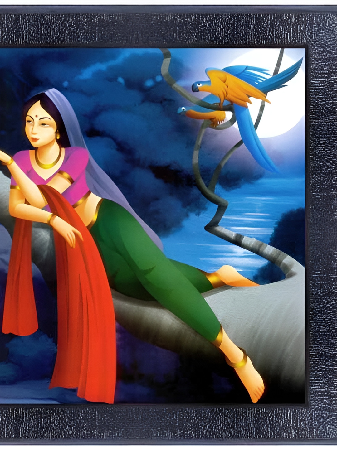 PnF Black & Blue Glass Religious Wall Painting 
PnF Black & Blue Glass Religious Wall Painting