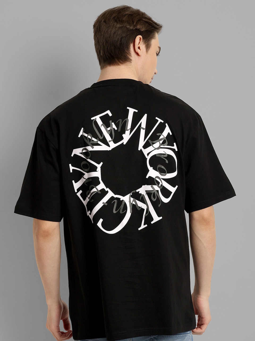 TOMHIDDLE Typography Printed Round Neck Short Sleeves Cotton Oversized T-shirt, Black
TOMHIDDLE Typography Printed Round Neck Short Sleeves Cotton Oversized T-shirt, Black