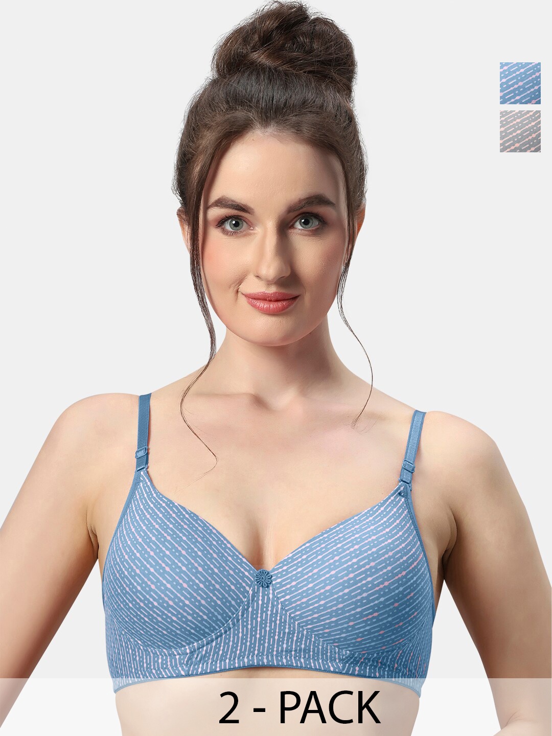 Sonari Pack Of 2 Medium Coverage Lightly Padded Bra All Day Comfort, Blue
Sonari Pack Of 2 Medium Coverage Lightly Padded Bra All Day Comfort, Blue