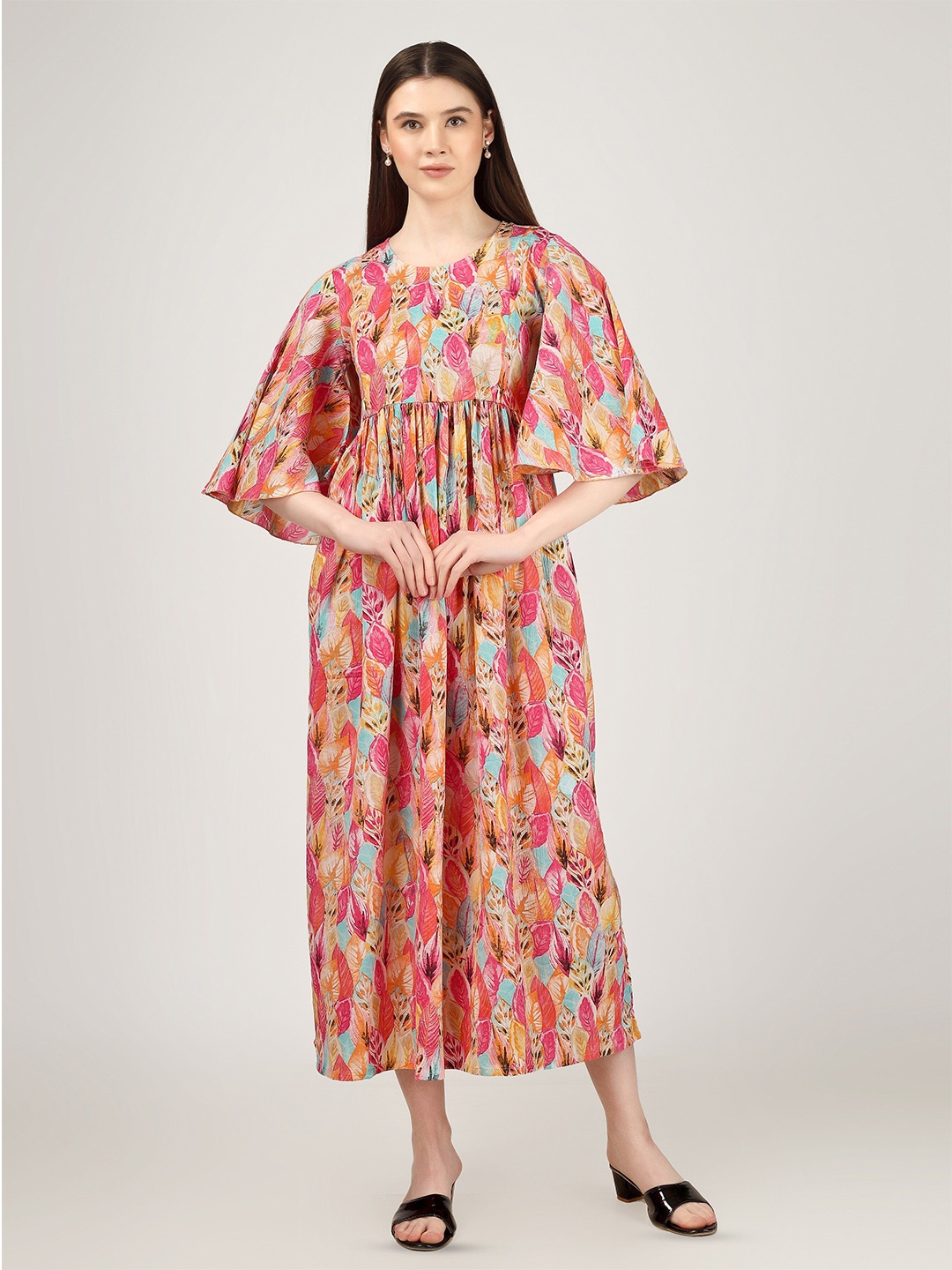 BAESD Floral Printed Gathered Detailed Pure Cotton Maternity Fit & Flare Midi Dress, Pink
BAESD Floral Printed Gathered Detailed Pure Cotton Maternity Fit & Flare Midi Dress, Pink