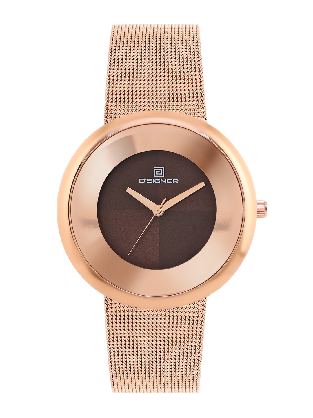 Dsigner Women Brass Dial & Stainless Steel Bracelet Style Straps Analogue Watch 670RGM.9L, Brown
Dsigner Women Brass Dial & Stainless Steel Bracelet Style Straps Analogue Watch 670RGM.9L, Brown