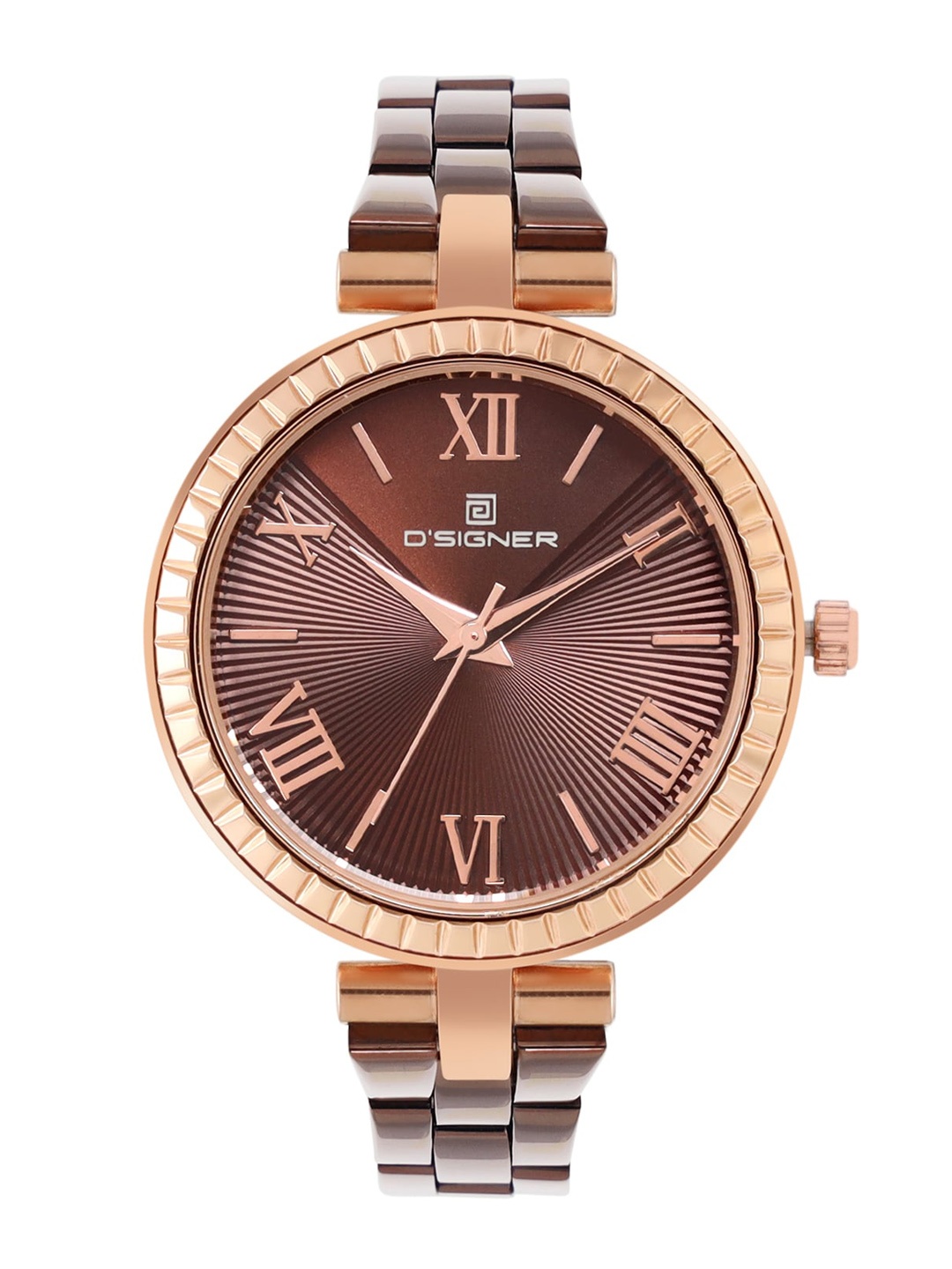 Dsigner Women Brass Embellished Dial & Bracelet Style Straps Analogue Watch 787RGBRNM.9L, Brown
Dsigner Women Brass Embellished Dial & Bracelet Style Straps Analogue Watch 787RGBRNM.9L, Brown