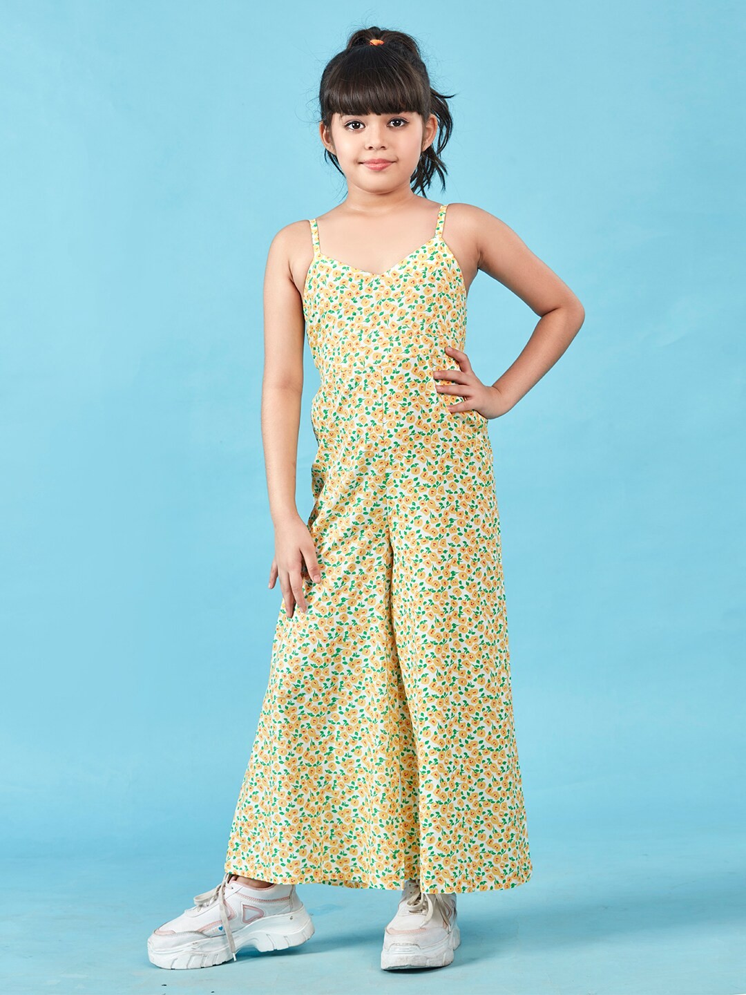Lil Peacock Girls Ethnic Motifs Printed Sleeveless Smocked Basic Jumpsuit, Yellow
Lil Peacock Girls Ethnic Motifs Printed Sleeveless Smocked Basic Jumpsuit, Yellow