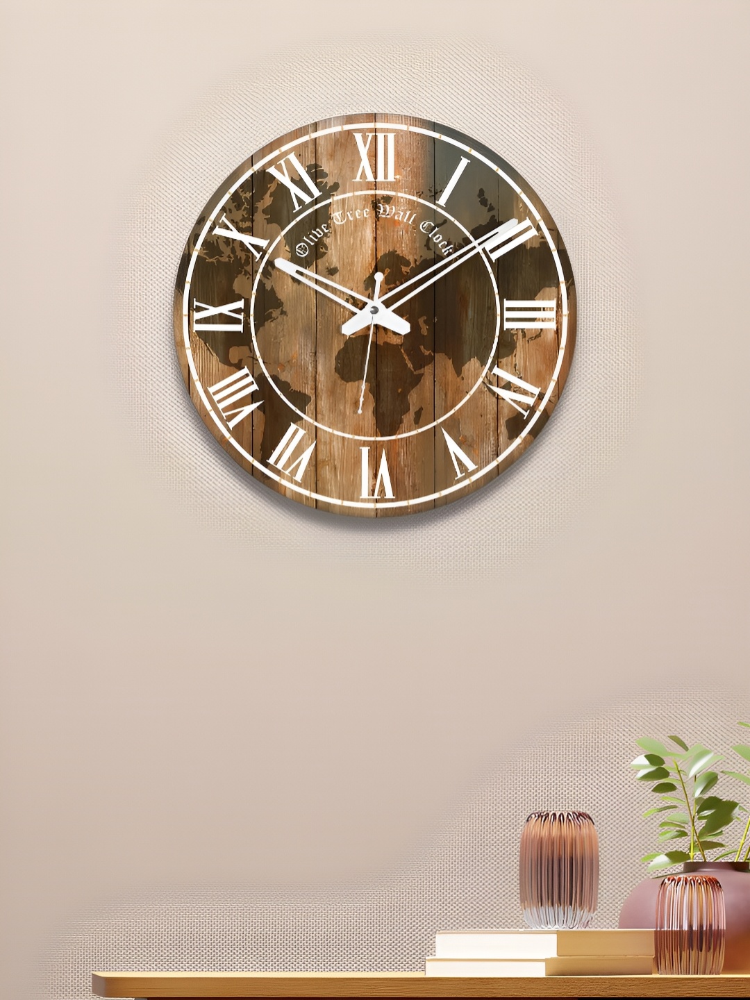 OLIVE TREE Brown & White Printed Contemporary Wooden Analogue Wall Clock
OLIVE TREE Brown & White Printed Contemporary Wooden Analogue Wall Clock