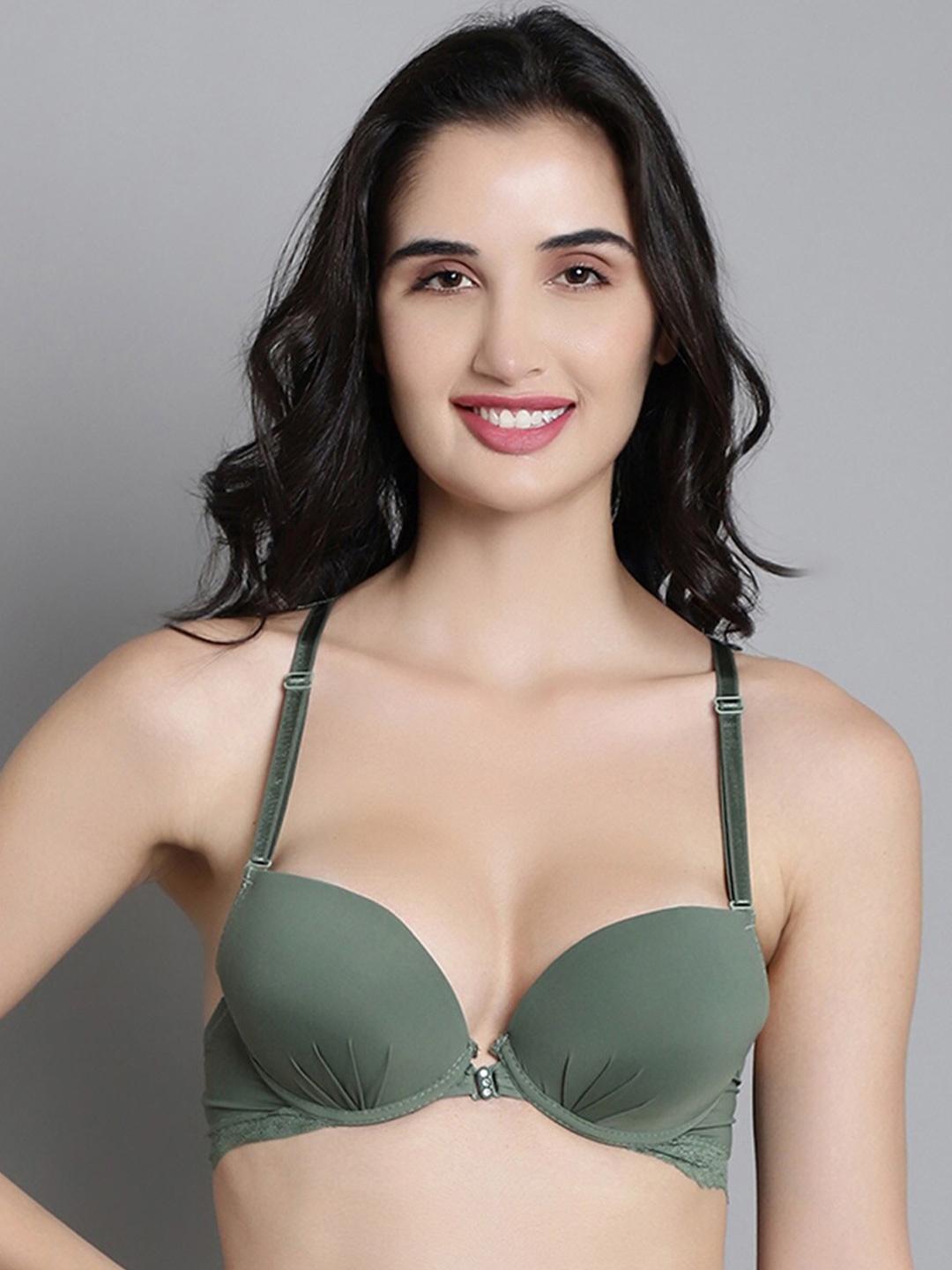 MAKCLAN Medium Coverage Lightly Padded Push-Up Bra With All Day Comfort & Anti Odour, Green
MAKCLAN Medium Coverage Lightly Padded Push-Up Bra With All Day Comfort & Anti Odour, Green