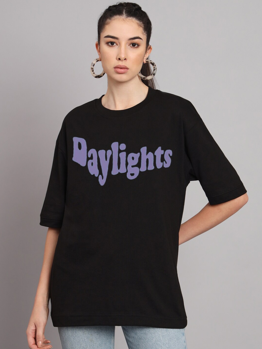 YOU FOREVER Typography Printed Drop-Shoulder Sleeves Cotton Oversized Longline T-shirt, Black
YOU FOREVER Typography Printed Drop-Shoulder Sleeves Cotton Oversized Longline T-shirt, Black