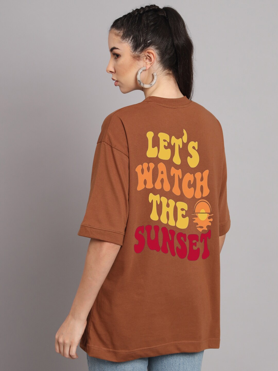 YOU FOREVER Typography Printed Drop-Shoulder Sleeves Cotton Oversized Longline T-shirt, Brown
YOU FOREVER Typography Printed Drop-Shoulder Sleeves Cotton Oversized Longline T-shirt, Brown