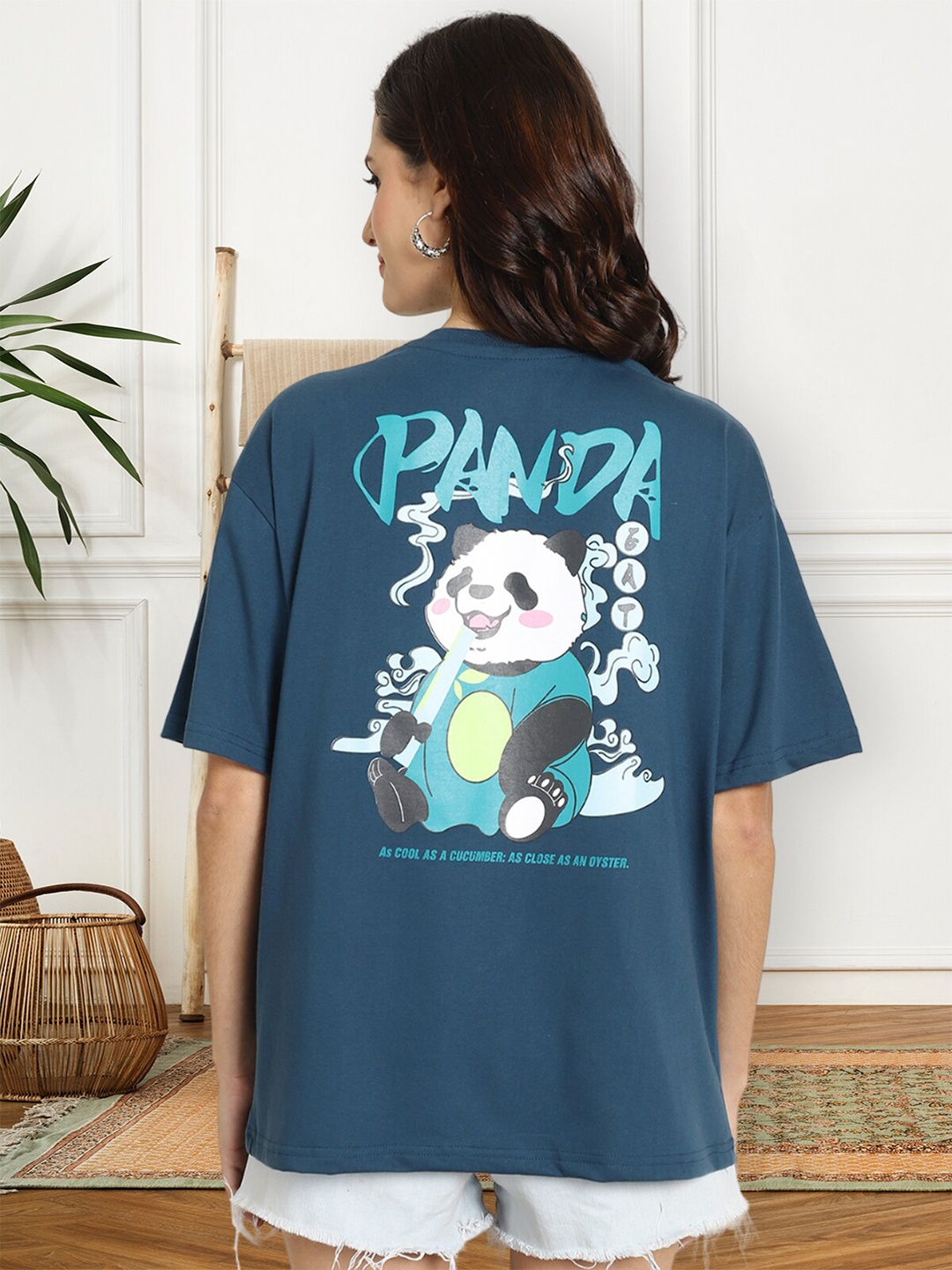BAESD Graphic Printed Round Neck Drop-Shoulder Sleeves Cotton Oversized T-shirt, Blue
BAESD Graphic Printed Round Neck Drop-Shoulder Sleeves Cotton Oversized T-shirt, Blue