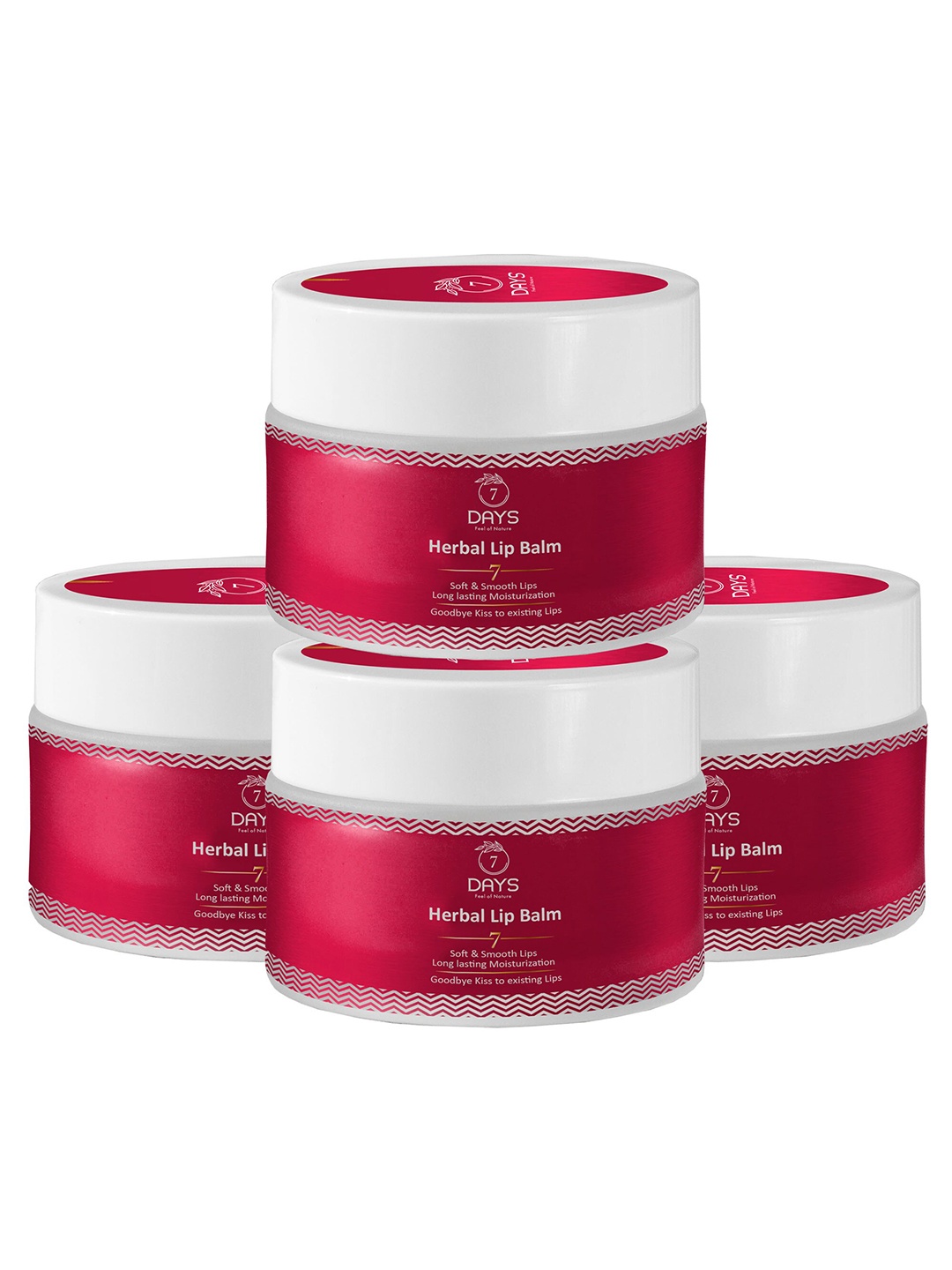 7 DAYS Set of 4 Herbal Lip Balm with Apricot & Shea Butter - 15 g each, Red
7 DAYS Set of 4 Herbal Lip Balm with Apricot & Shea Butter - 15 g each, Red