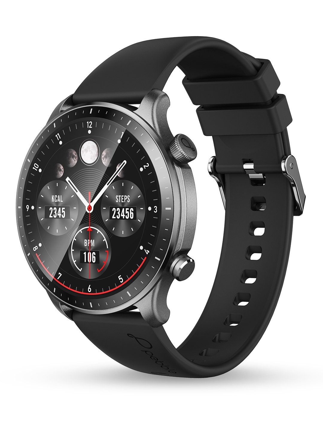 pebble Black Cosmos Luxe 3 1.43" AMOLED AOD, BT Calling, Long Battery Life Smart Watch
pebble Black Cosmos Luxe 3 1.43" AMOLED AOD, BT Calling, Long Battery Life Smart Watch