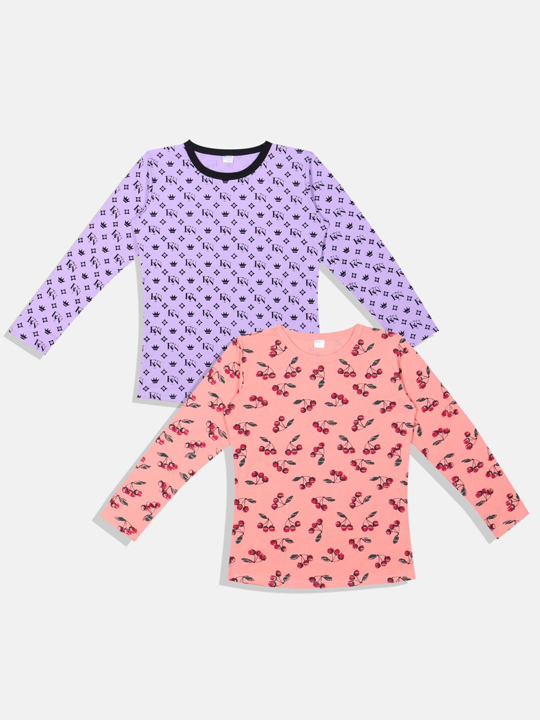 BAESD Girls Pack Of 2 Conversational Printed Long Sleeves Cotton Regular T-shirt, Purple
BAESD Girls Pack Of 2 Conversational Printed Long Sleeves Cotton Regular T-shirt, Purple