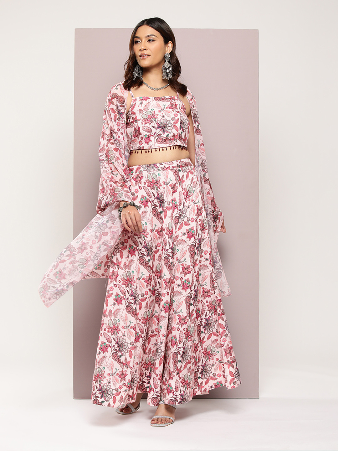 Jompers Printed Beads & Stones Ready to Wear Lehenga & Blouse With Dupatta, Pink
Jompers Printed Beads & Stones Ready to Wear Lehenga & Blouse With Dupatta, Pink