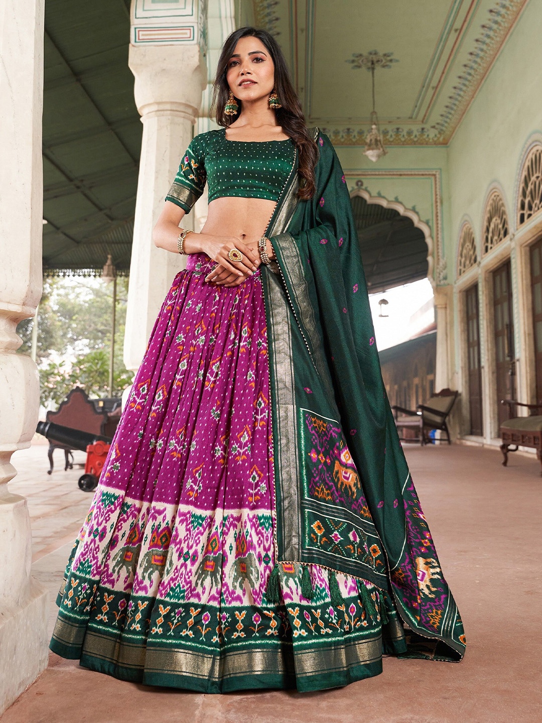 LOOKNBOOK ART Printed Semi-Stitched Lehenga & Unstitched Blouse With Dupatta, Purple
LOOKNBOOK ART Printed Semi-Stitched Lehenga & Unstitched Blouse With Dupatta, Purple