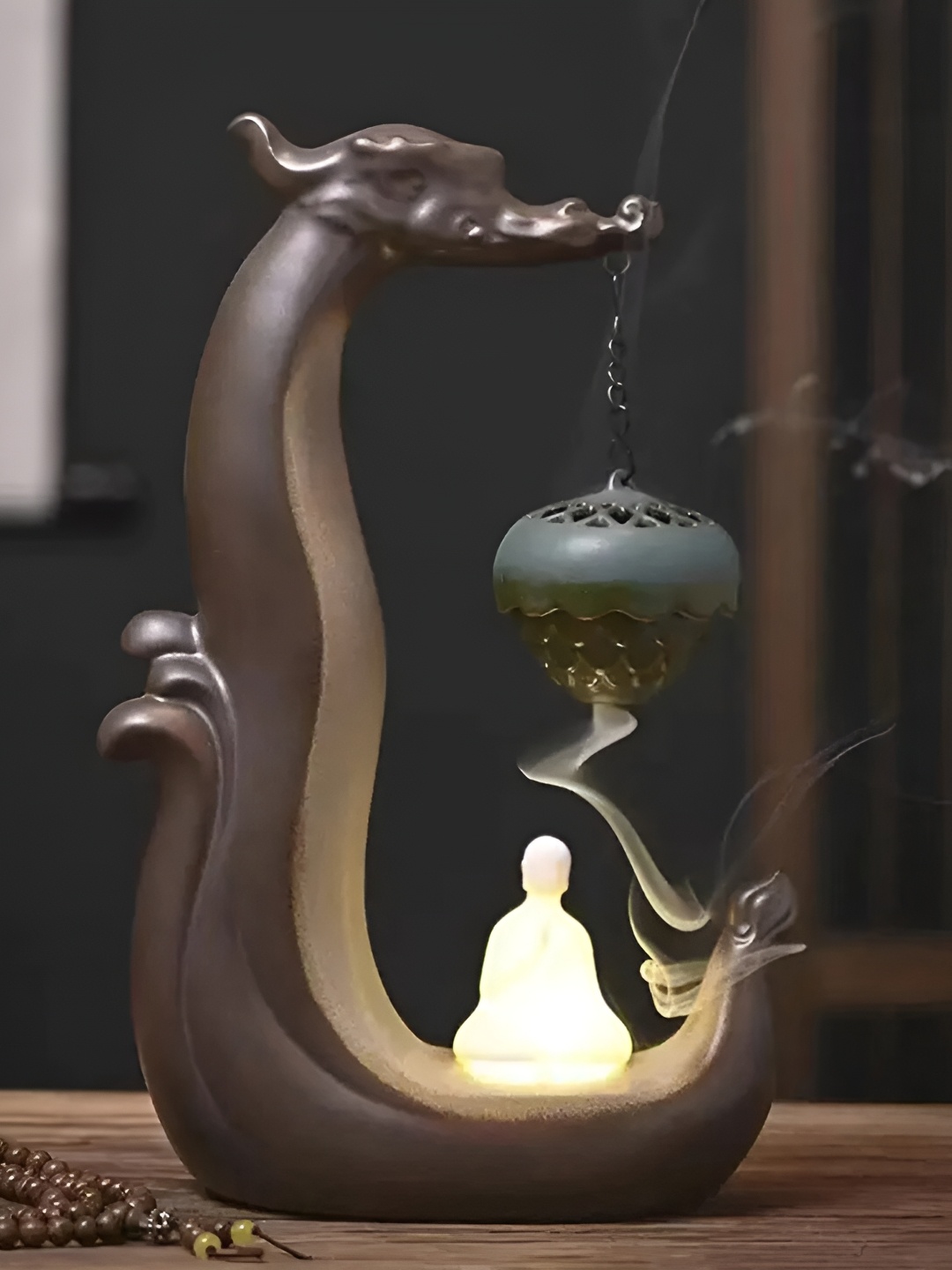THEDECORKART Brown Figurine Showpiece