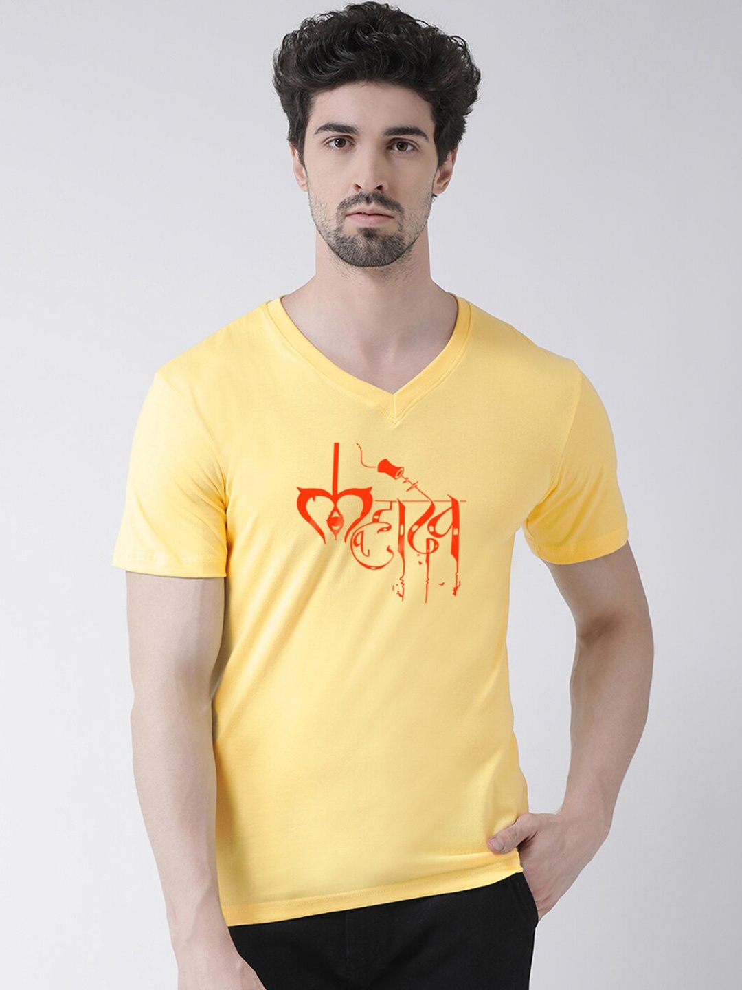 Friskers Typography Printed V-Neck Short Sleeves Slim Fit Pure Cotton T-shirt, Yellow
Friskers Typography Printed V-Neck Short Sleeves Slim Fit Pure Cotton T-shirt, Yellow