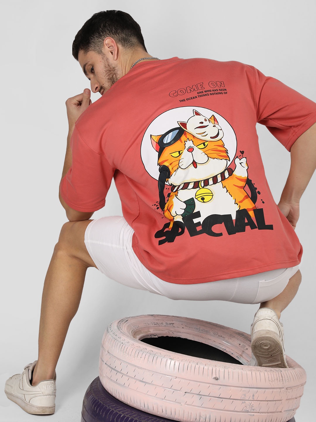 CHKOKKO Graphic Printed Cotton Short Sleeves Applique Oversized Casual T-shirt, Orange
CHKOKKO Graphic Printed Cotton Short Sleeves Applique Oversized Casual T-shirt, Orange