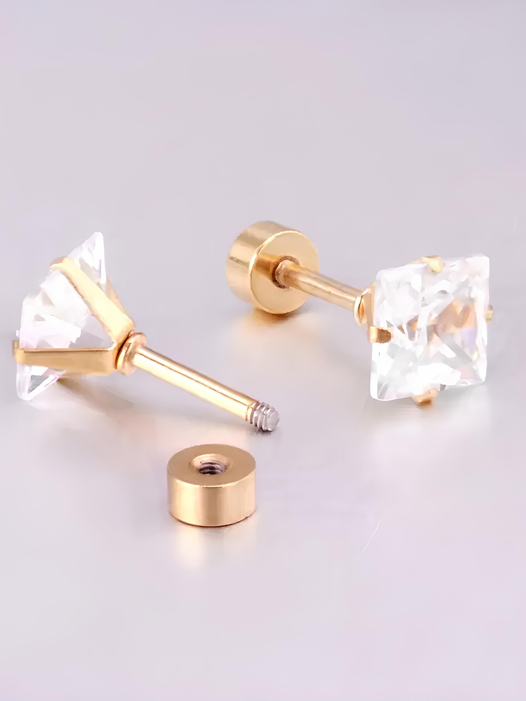 KARISHMA KREATIONS Men Set Of 6 Gold-Plated Stainless Steel Contemporary Stud Earrings
KARISHMA KREATIONS Men Set Of 6 Gold-Plated Stainless Steel Contemporary Stud Earrings