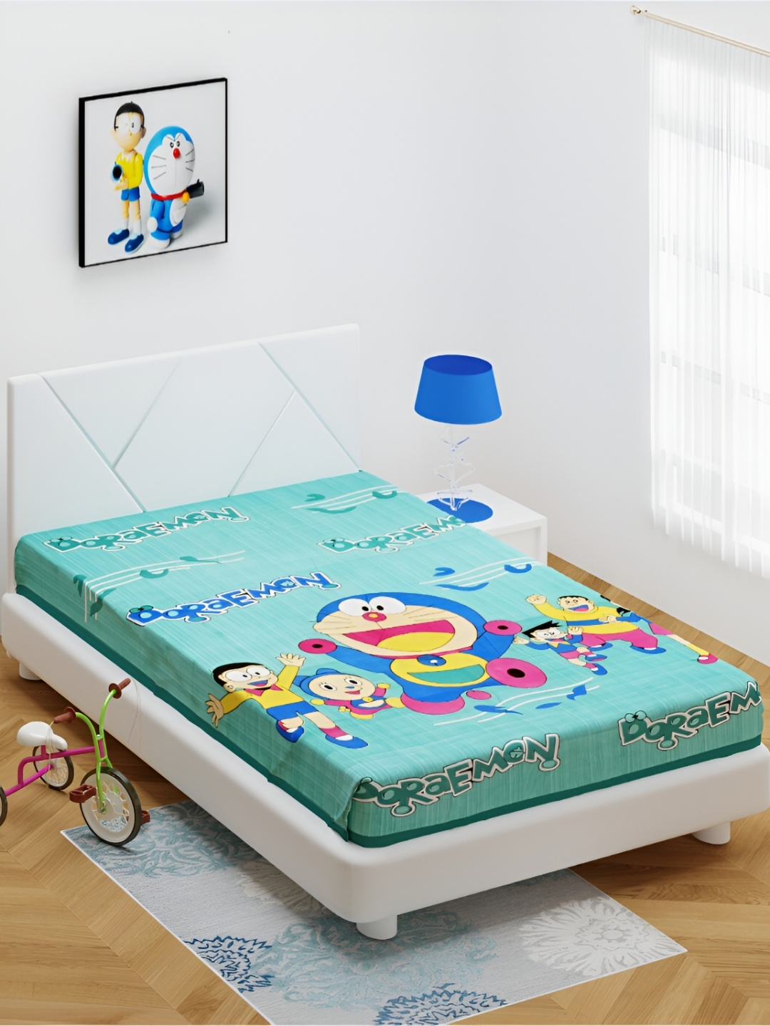 POORAK Sea Green Cartoon Characters Cotton 104 TC Single Bedsheet With 1 Pillow Cover
POORAK Sea Green Cartoon Characters Cotton 104 TC Single Bedsheet With 1 Pillow Cover