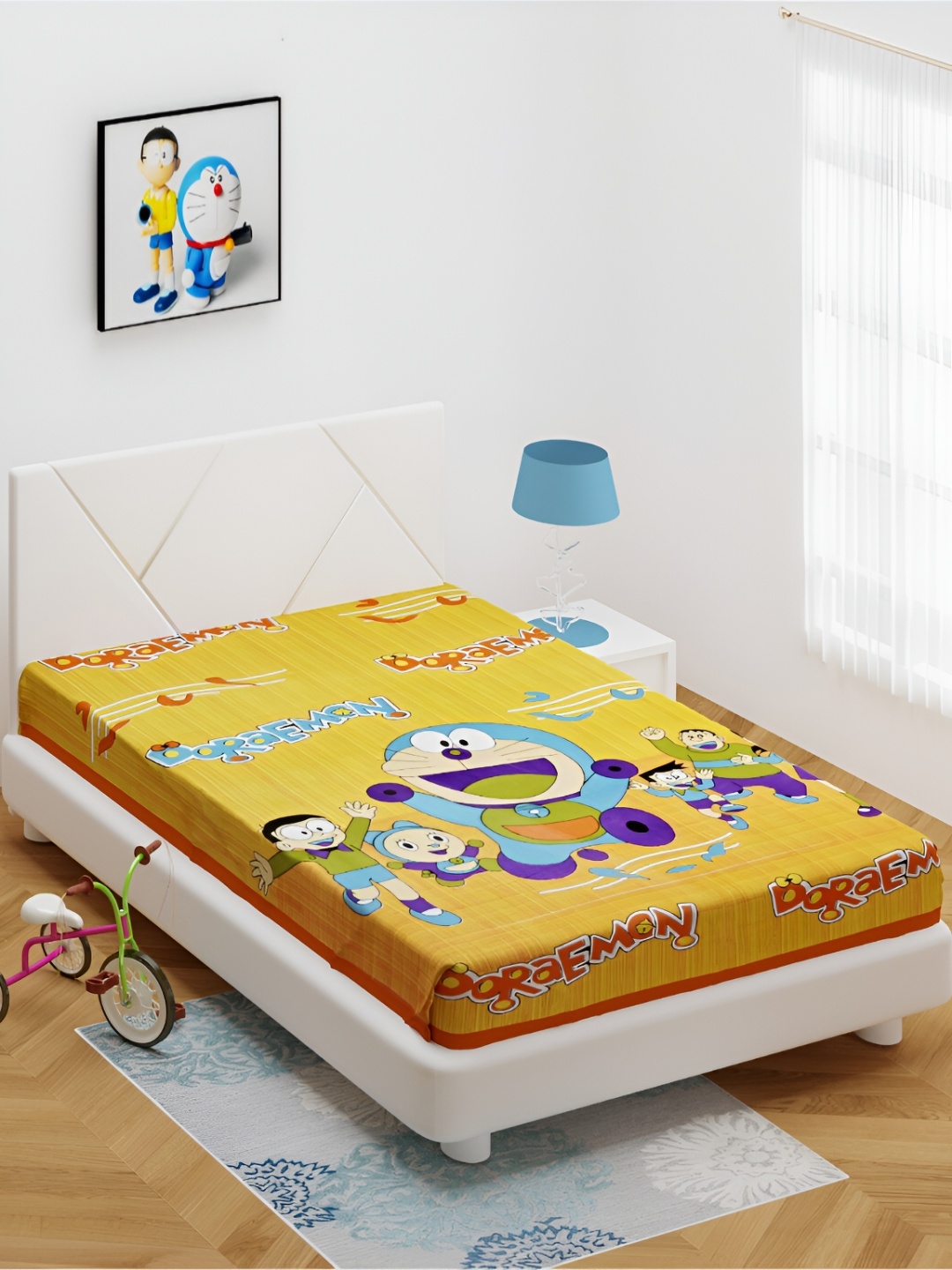 POORAK Yellow & Blue Cartoon Characters Cotton 104 TC Single Bedsheet With 1 Pillow Cover
POORAK Yellow & Blue Cartoon Characters Cotton 104 TC Single Bedsheet With 1 Pillow Cover