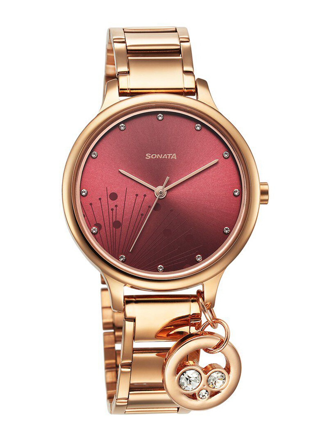 Sonata Women Printed Dial & Stainless Steel Bracelet Style Straps Analogue Watch 87050WM07, Rose gold
Sonata Women Printed Dial & Stainless Steel Bracelet Style Straps Analogue Watch 87050WM07, Rose gold