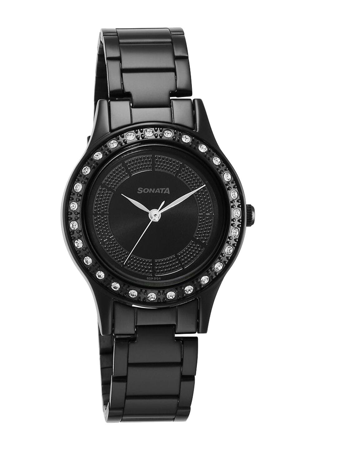 Sonata Women Embellished Dial & Stainless Steel Straps Analogue Watch 8123NM01, Black
Sonata Women Embellished Dial & Stainless Steel Straps Analogue Watch 8123NM01, Black