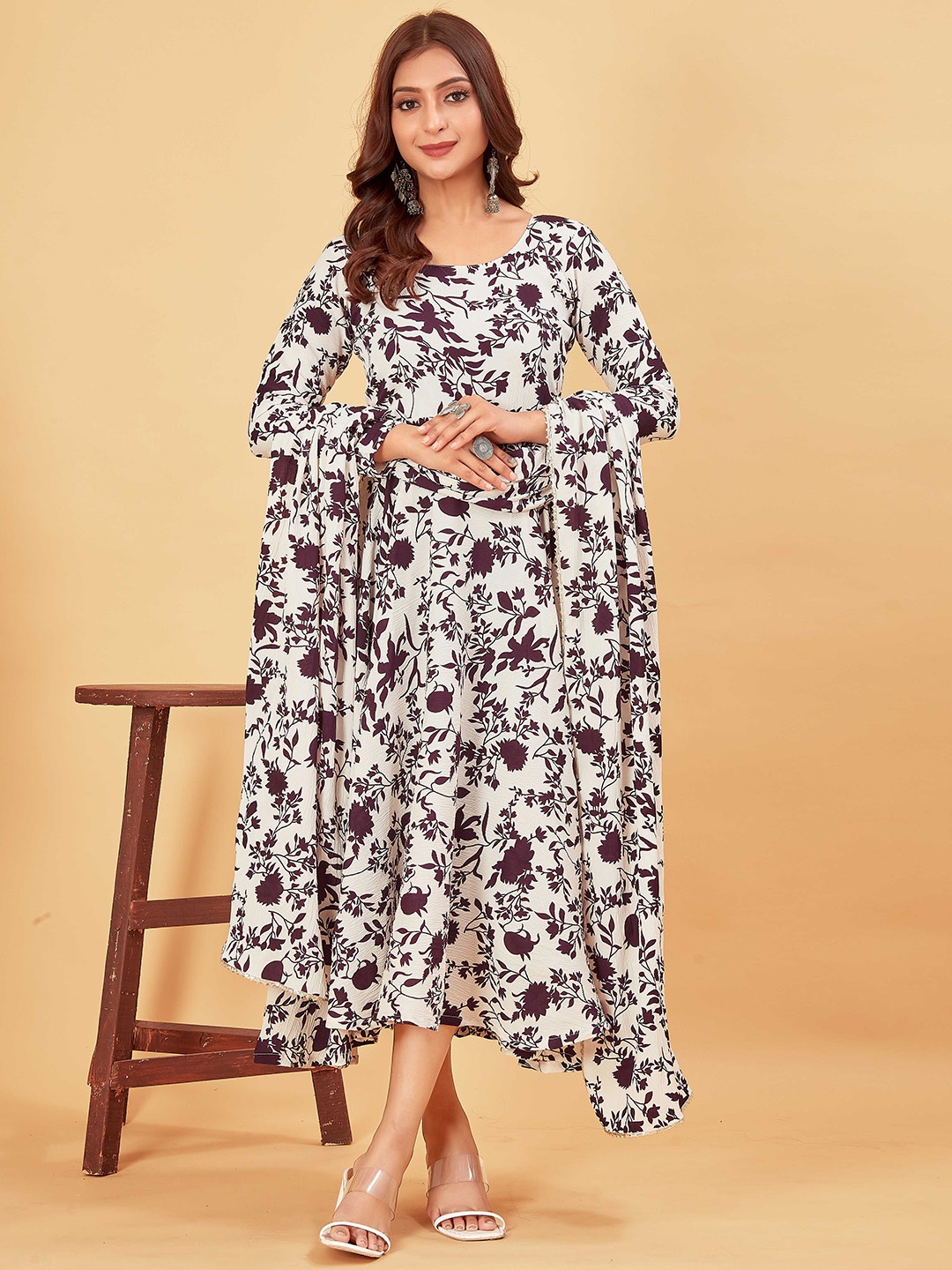 Pari THE FASHION STUDIO Floral Printed Fit & Flare Maxi Ethnic Dress With Dupatta, Purple
Pari THE FASHION STUDIO Floral Printed Fit & Flare Maxi Ethnic Dress With Dupatta, Purple