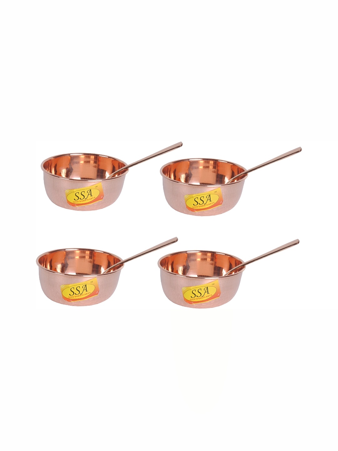 Shivshakti Arts Brown 8 Pieces Bowls With Spoons 50 ml